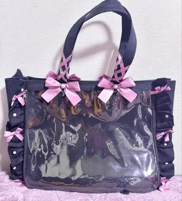 자카마트 A3 프릴 디자인 이타백용 토트백 로즈 핑크 이타백