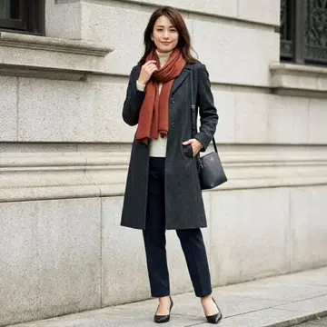 G8031*언타이틀 울 체스터 코트 아우터 일본제 그레이 9