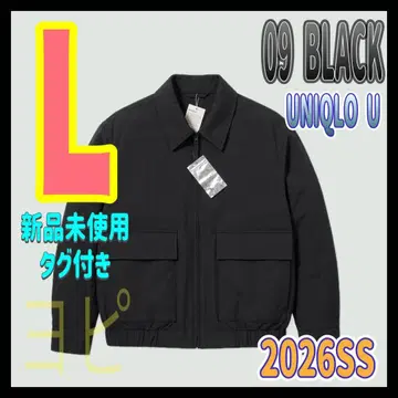 UNIQLO U 유니클로U 2026SS 숏 블루종 블랙 L 사이즈