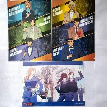 명탐정 코난전 경찰학교조 스티커 클리어 파일 세트 후루야 마츠다 하기와라