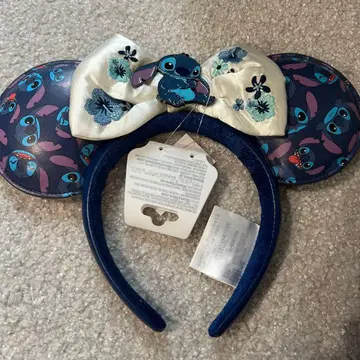 홍콩 디즈니랜드 스티치 머리띠 택 포함 새상품 일본 미발매