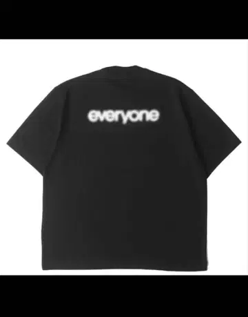everyone 마에바시 한정판 블러 처리 로고 티셔츠 FREE 사이즈