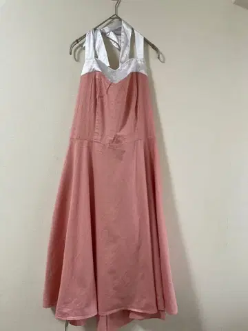 DRESS TELLS 드레스 3XL 핑크 홀터넥 리본2-140