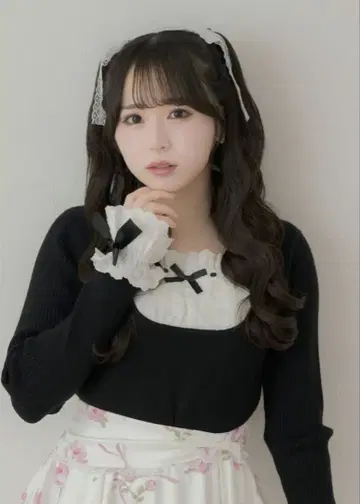 mellfy memory 사랑스러운 레이스 프릴 커프스 상의