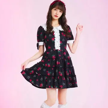 Ank Rouge 딸기 무늬 원피스
