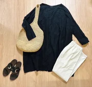 Veritecoeur/베리떼꾸르 린넨 백 개더 튜닉 원피스