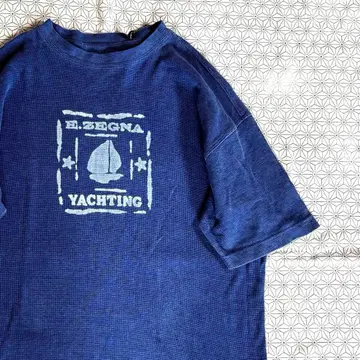 제냐 요팅 빈티지 T셔츠 L 상당 네이비 Zegna 이탈리아제