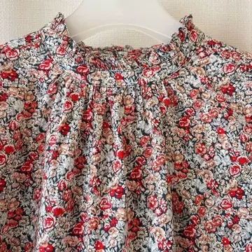 마린프랑세즈 프릴 블라우스 셔츠 리버티 차이브 타나론