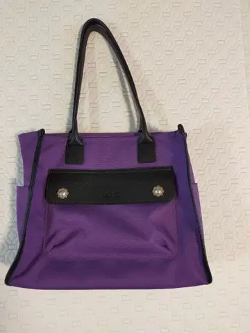 미사용 ANNA SUI 안나수이 토트백 퍼플 나일론 가죽