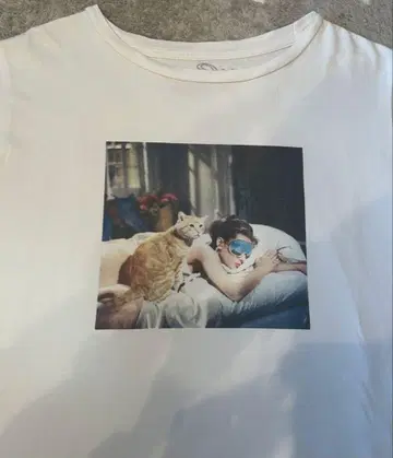 rope picnic 로페피크닉 티셔츠 오드리 헵번 고양이