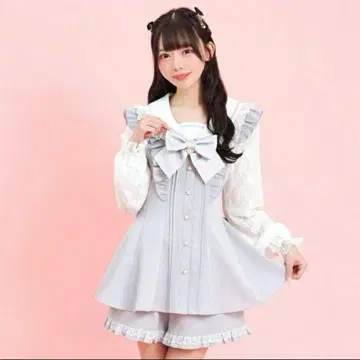 시크릿 허니 레이스 세일러 카라 셋업