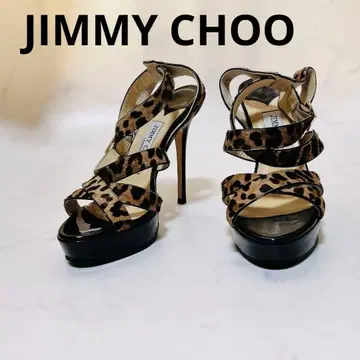 가격 인하 JIMMY CHOO (지미추) 송치 소재 하이힐 샌들 36