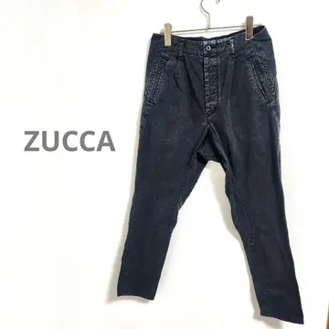 레어 [ ZUCCA ] 신치 벨트 디자인 사루엘 팬츠 블랙 S 에이아이넷