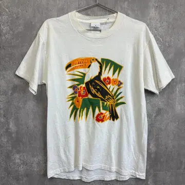 빈티지 화이트 반팔 T셔츠 S 80s 미국 빈티지 의류