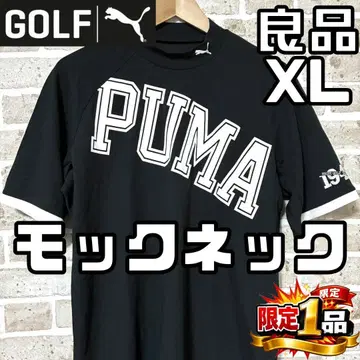 [ 선착순 ] 푸마골프 남성용 반팔 모크넥 셔츠 XL 블랙