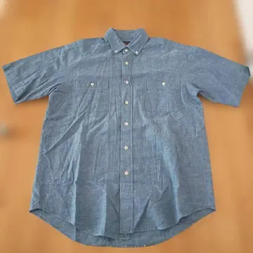[ M ] 슈거케인 샴브레이 셔츠 반팔 셔츠 데님