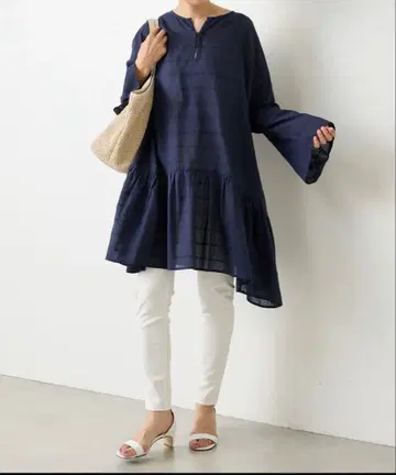 BEARDSLEY 섀도우 체크 튜닉