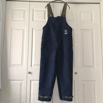 karaku 아메리칸 레트로 해군 데크 오버롤 XL 데님 밀리터리