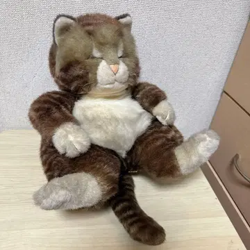 레트로 오리엔탈 토이 조리만마 고양이 봉제 인형 잠자는 고양이