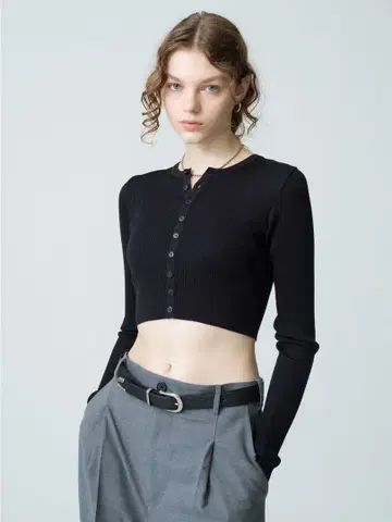 AURALEE for RonHerman 별주 실크 기가 리브 가디건