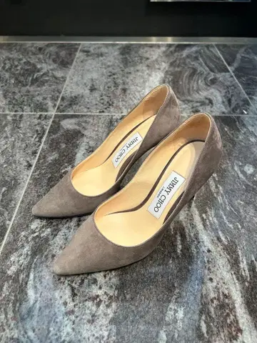 JIMMY CHOO 그레이 스웨이드 하이힐 34