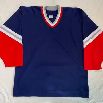 구제 의류 90년대 CCM V넥 메쉬 게임 셔츠 하키 셔츠 캐나다제 L