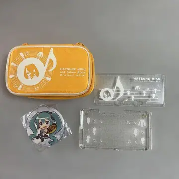 하츠네 미쿠 DS 하드 케이스와 파우치 오코노미야키 캔뱃지 세트