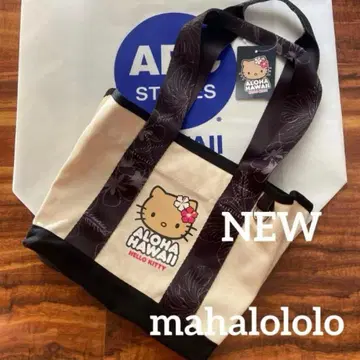 ABC 스토어 한정판 하와이 헬로키티 알로하 하와이 토트백 블랙