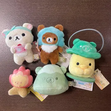 리락쿠마 코모레비 캠핑 코리락쿠마 차이로이코구마 테노리 봉제 인형