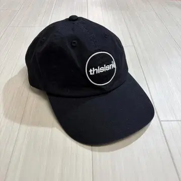 thisisneverthat 네버댓 로고 자수 캡 블랙 51-60cm