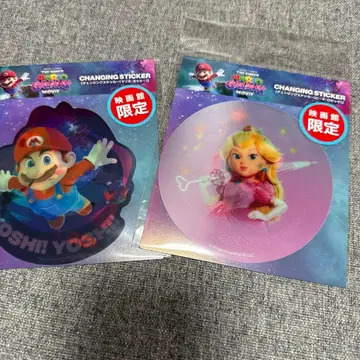 슈퍼 마리오 갤럭시 일본 한정판 체인지 스티커 2장 세트