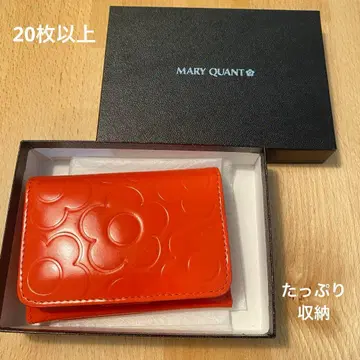 [ 박스 포함 새상품급 ] 마리콴트 카드 케이스 명함지갑 데이지 오렌지