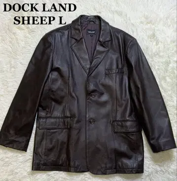 DOCK LAND 양가죽 시프 테일러드 자켓 L 상태 좋음 브라운