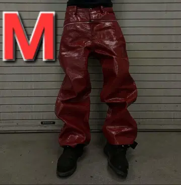 goar.archive 빨간색 악어 가죽 팬츠 미사용 새상품 M 사이즈