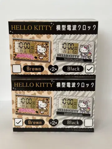 헬로키티 가로형 전파 시계 2세트