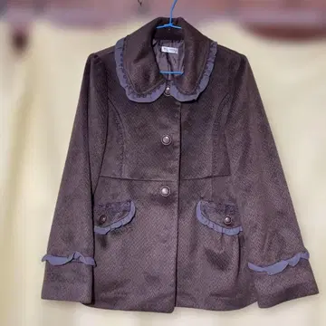 엑시즈팜 axes femme 브라운 프릴 자켓