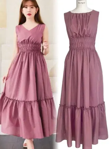 Herlipto RivieraDoubleBowDress rose / S