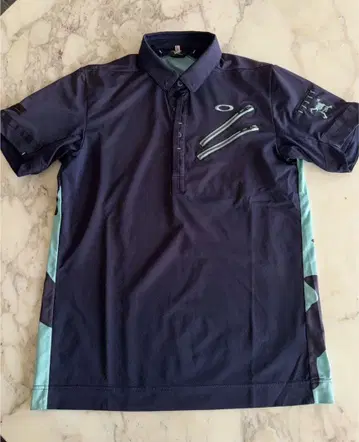 Oakley 피케 셔츠 네이비/터콰이즈