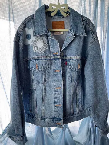 Levi's 패치워크 데님 자켓 M 꽃무늬