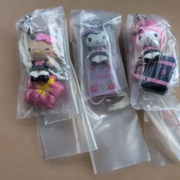 헬로키티 쿠로미, 마이멜로디 스트랩 3개 세트 헤이세이 갸루 가챠