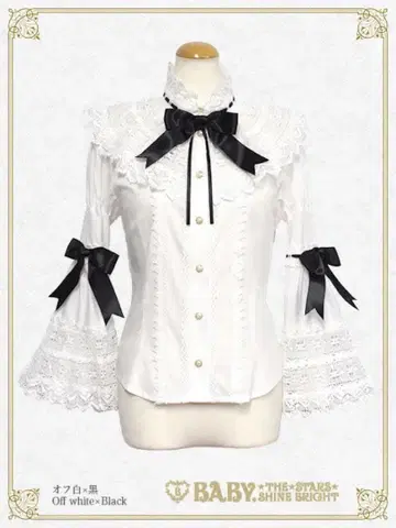 BABY 엘리자베스 블라우스 블랙 x 오프화이트