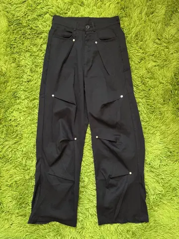 studs flare pants Black