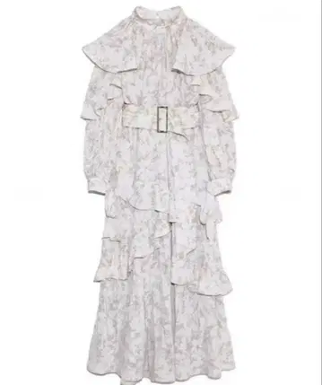 스나이델 프릴 플리츠 오버 원피스 꽃무늬 택 사진 있음