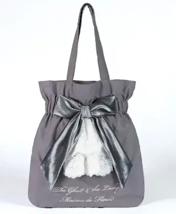 극단 사계절 고스트&레이디 메종 드 플뢰르 리본 토트백 그레이 미개봉