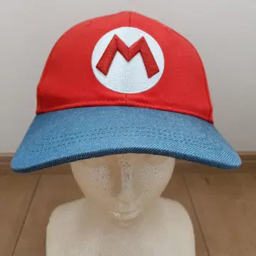 USJ 한정판 슈퍼 마리오 캡 모자 데님 절개 디자인 성인용 프리