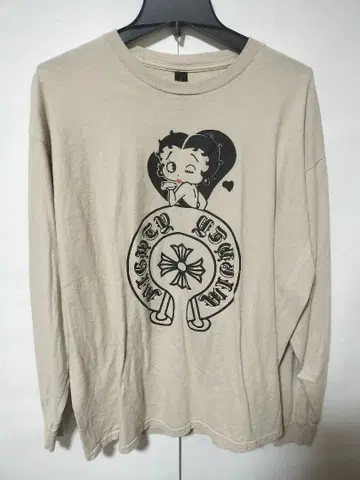 베티 붑 프린트 긴팔 티셔츠