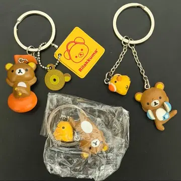 리락쿠마 나른한 피규어 키링 3개