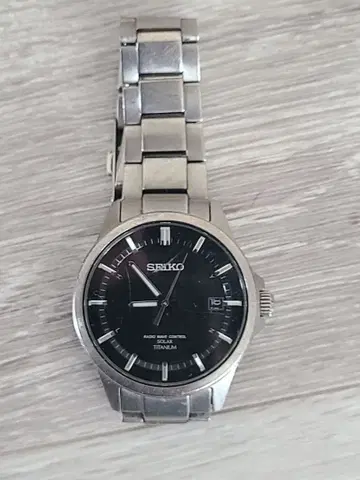 SEIKO 솔라 티타늄 시계 7B52-0A00 경량 비즈니스