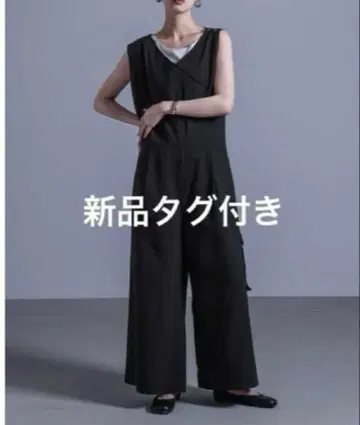 택 포함 새상품 빅 사이즈 kOhAKU 카고 팬츠 아지메 턱 콤비네존