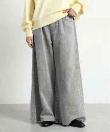 스튜디오 클립 studioclip 배기  } 린 데님 팬츠 그레이 L